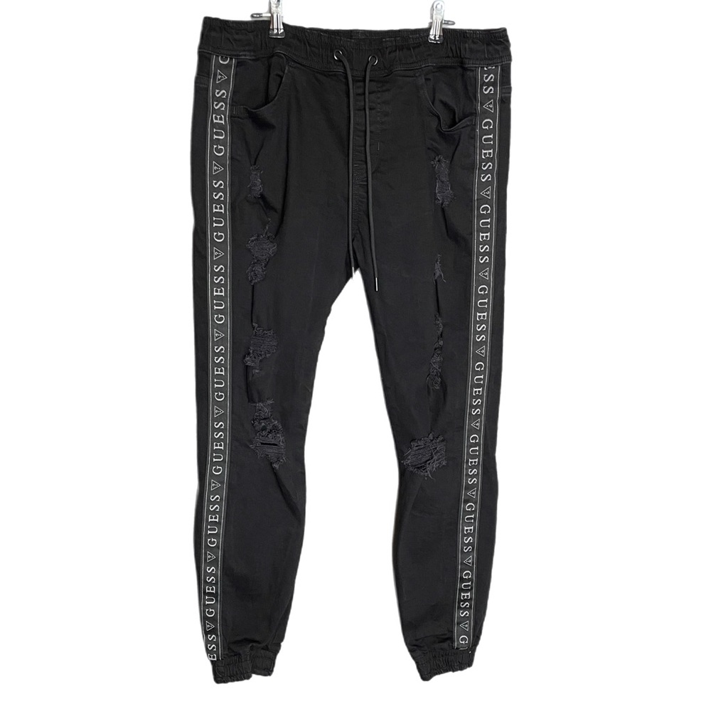 Guess Los Angeles Jogger Pants Distressed Men’s Size Medium 33X29